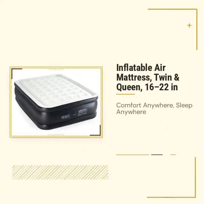 Inflatable Air Mattress, Twin & Queen, 16&ndash;22 in by@Outfy