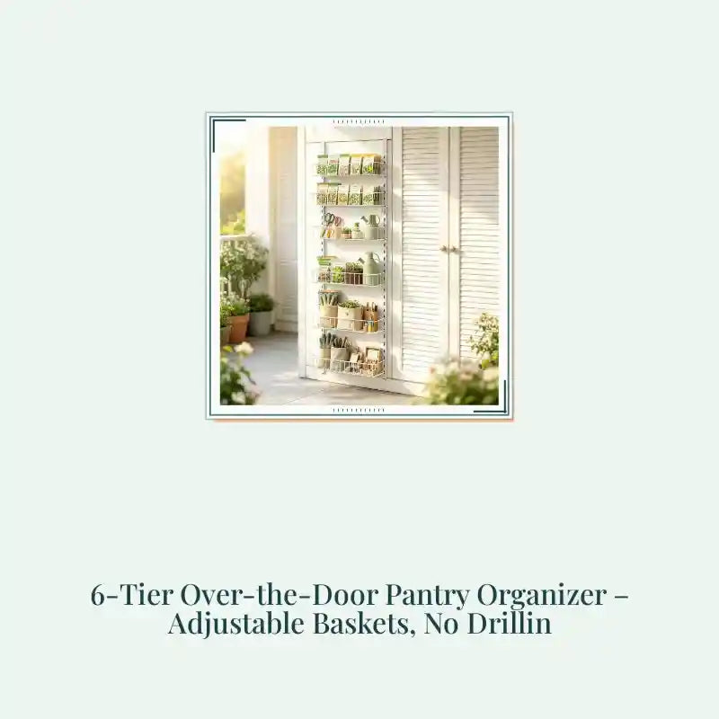 6-Tier Over-the-Door Pantry Organizer &ndash; Adjustable Baskets, No Drillin by@Outfy