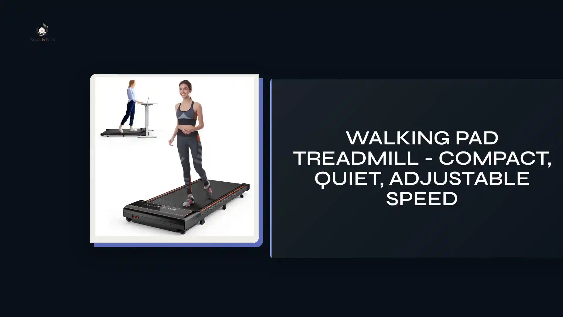 Walking Pad Treadmill - Compact, Quiet, Adjustable Speed by@Outfy