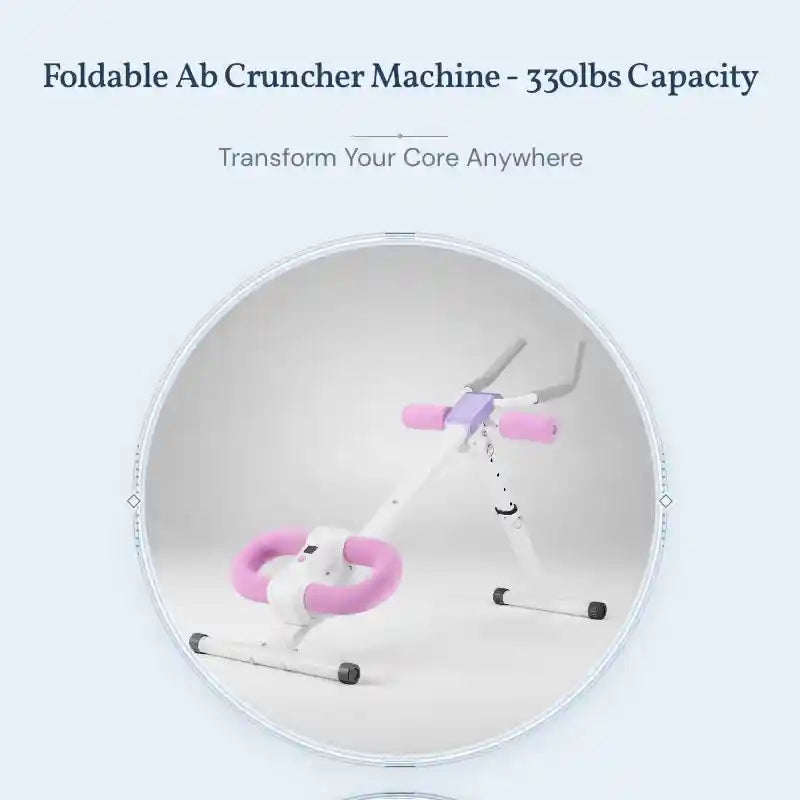 Foldable Ab Cruncher Machine - 330lbs Capacity by@Outfy
