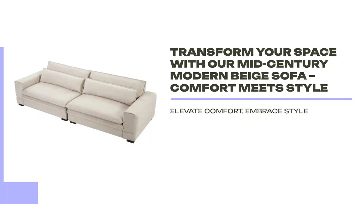 Transform Your Space with Our Mid-Century Modern Beige Sofa &ndash; Comfort Meets Style by@Outfy