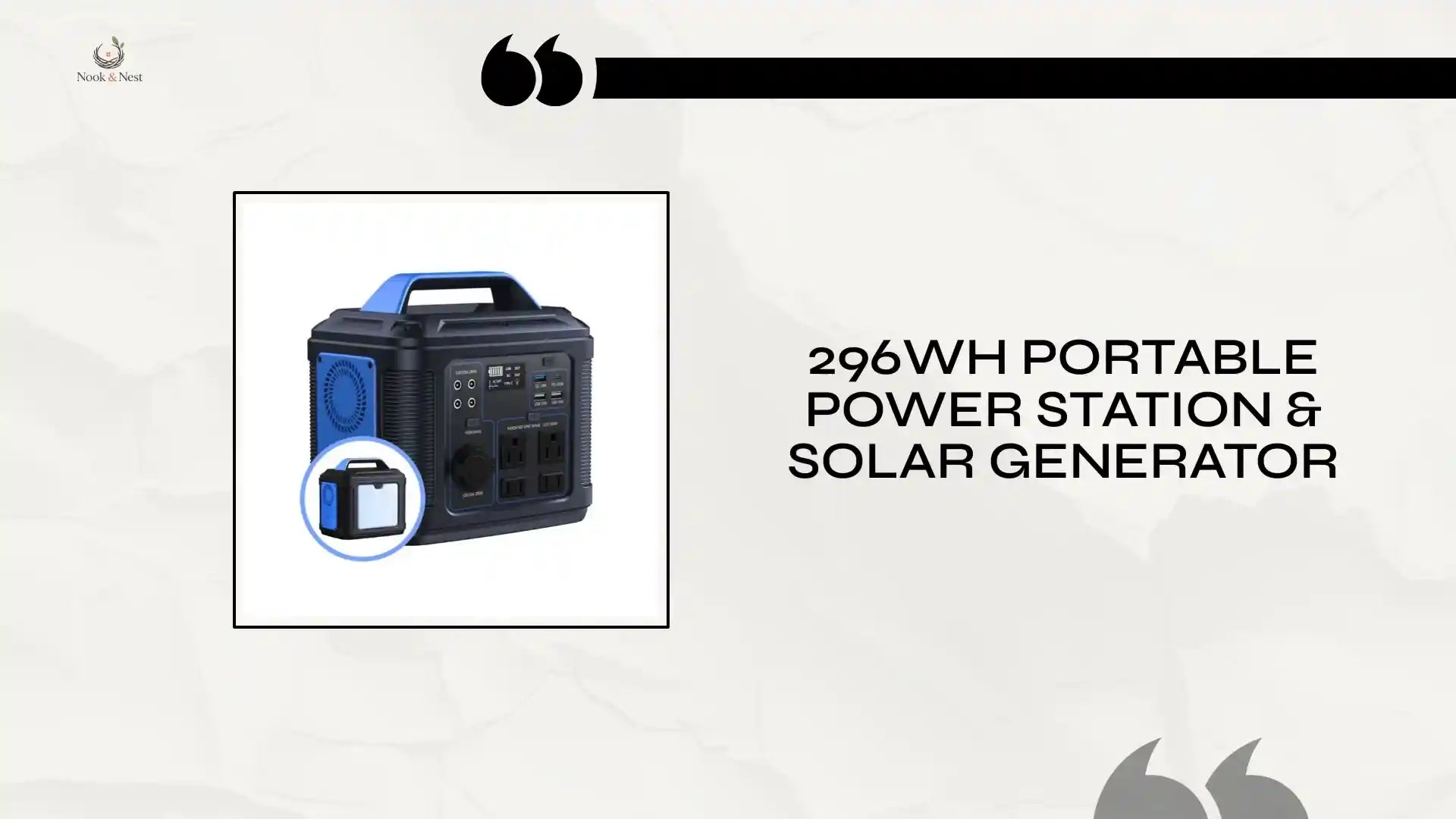 296Wh Portable Power Station &amp; Solar Generator by@Outfy
