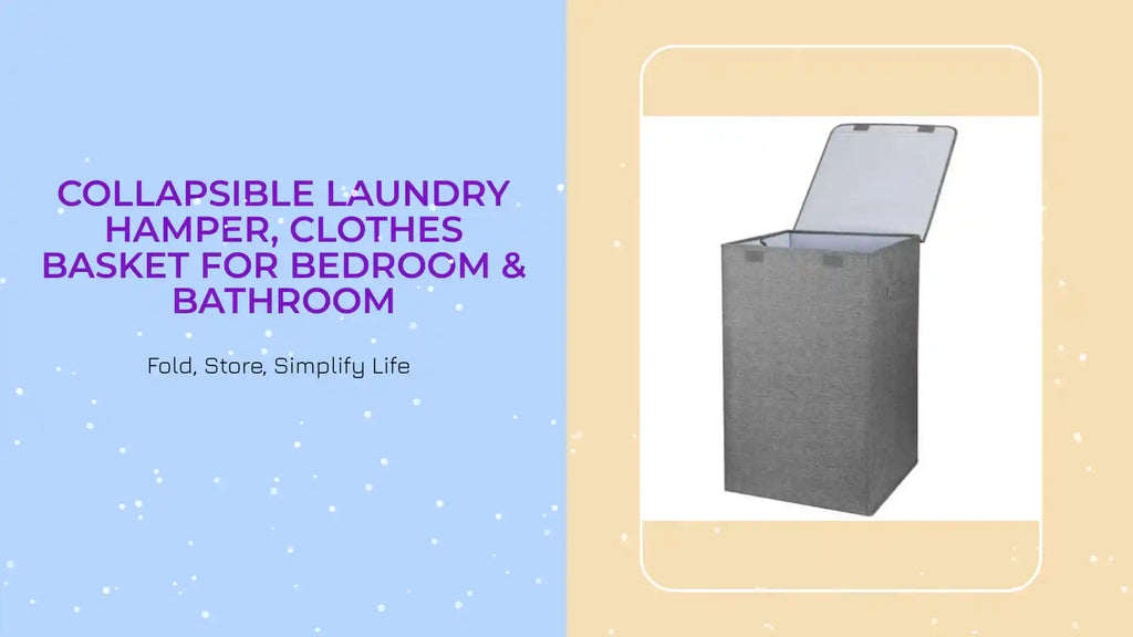 Collapsible Laundry Hamper, Clothes Basket for Bedroom &amp; Bathroom by@Outfy