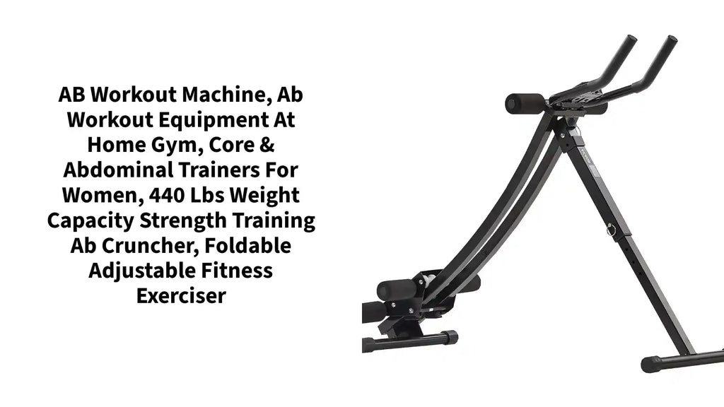 AB Workout Machine, Ab Workout Equipment At Home Gym, Core &amp; Abdominal Trainers For Women, 440 Lbs Weight Capacity Strength Training Ab Cruncher, Foldable Adjustable Fitness Exerciser by@Outfy