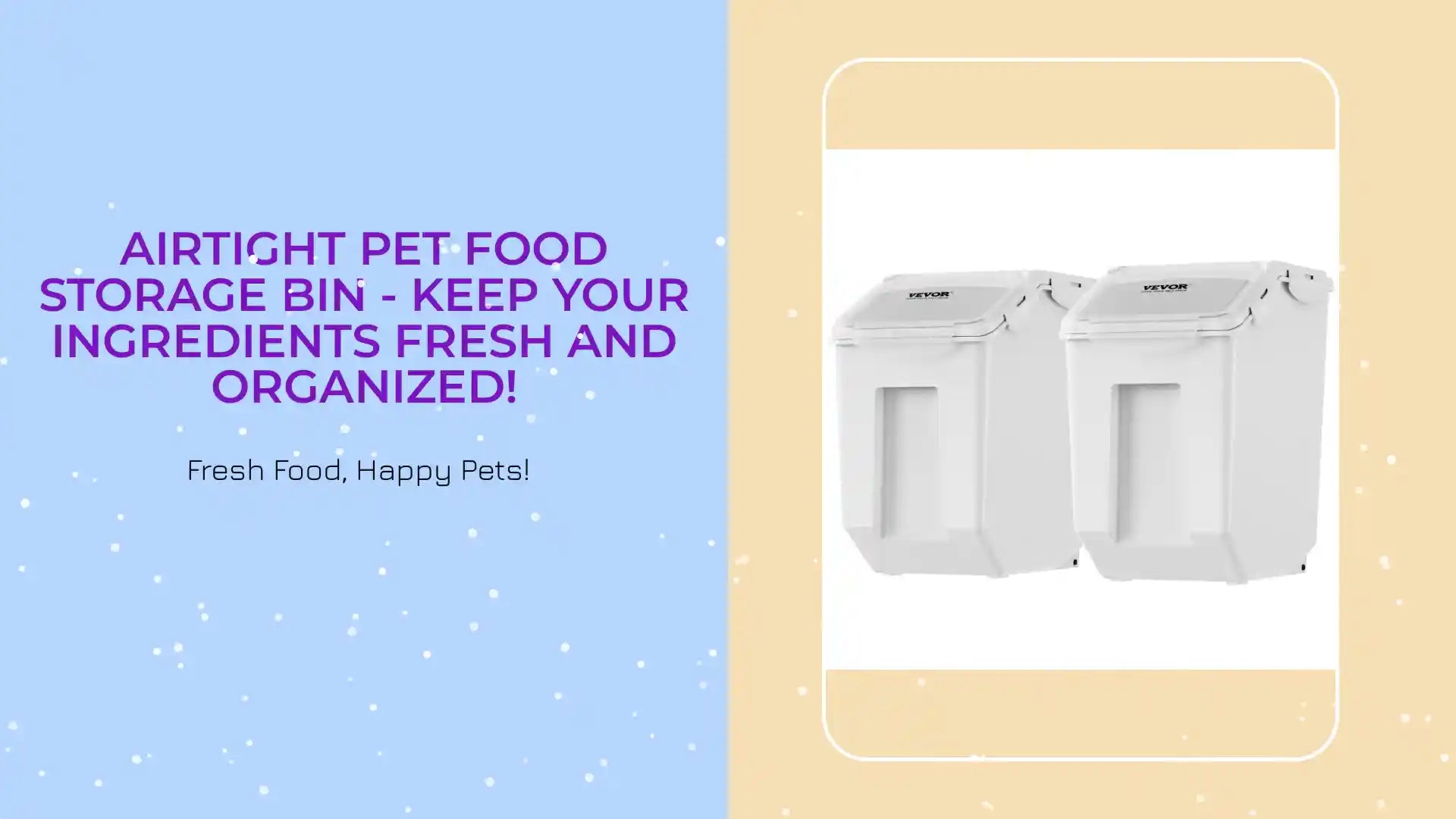 Airtight Pet Food Storage Bin - Keep Your Ingredients Fresh and Organized! by@Outfy