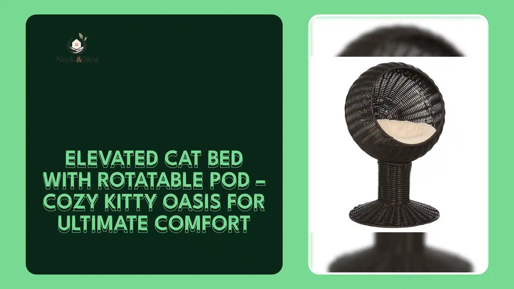 Elevated Cat Bed with Rotatable Pod &ndash; Cozy Kitty Oasis for Ultimate Comfort by@Outfy
