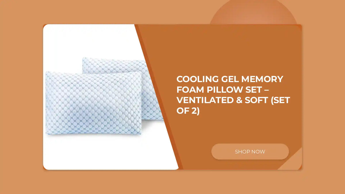 Cooling Gel Memory Foam Pillow Set &ndash; Ventilated &amp; Soft (Set of 2) by@Outfy