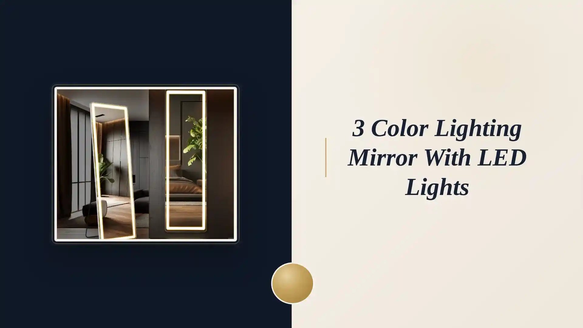 3 Color Lighting Mirror With LED Lights by@Outfy
