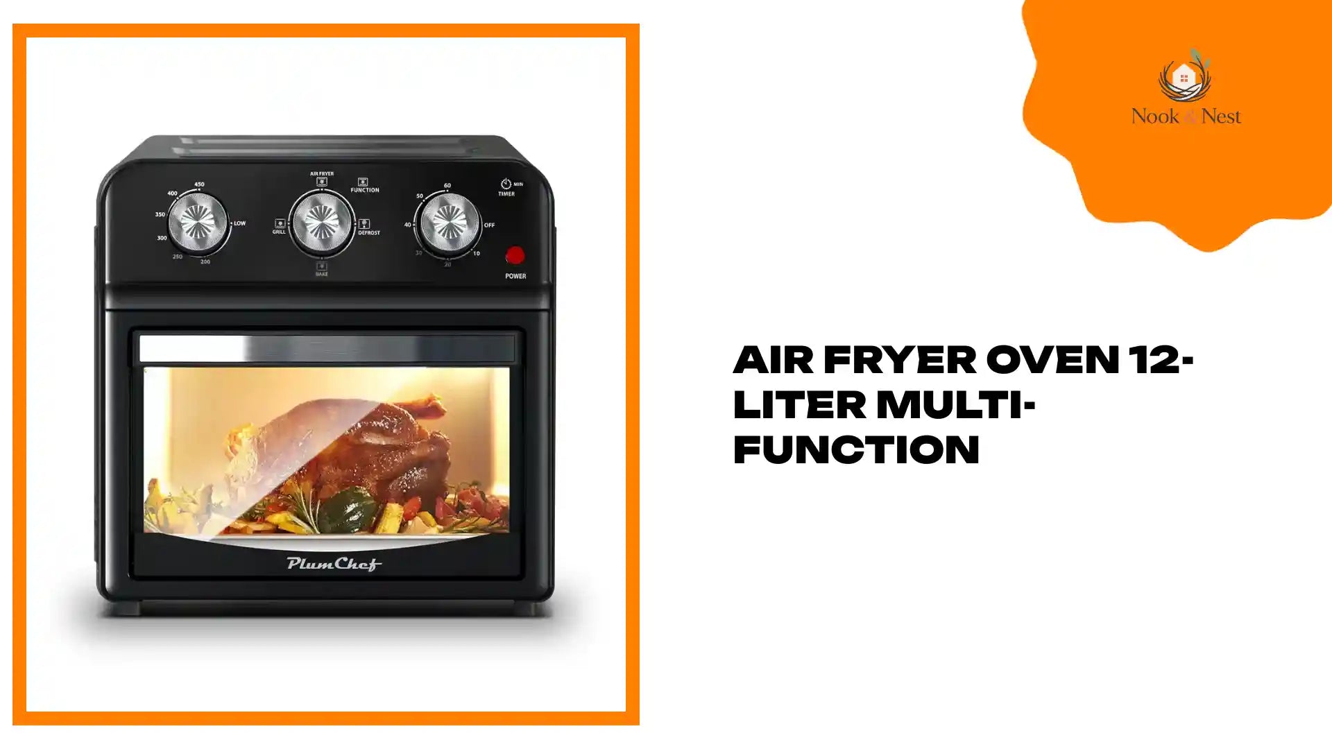 Air Fryer Oven 12-Liter Multi-Function by@Outfy