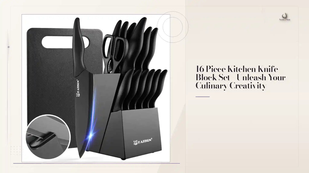 16 Piece Kitchen Knife Block Set - Unleash Your Culinary Creativity by@Outfy