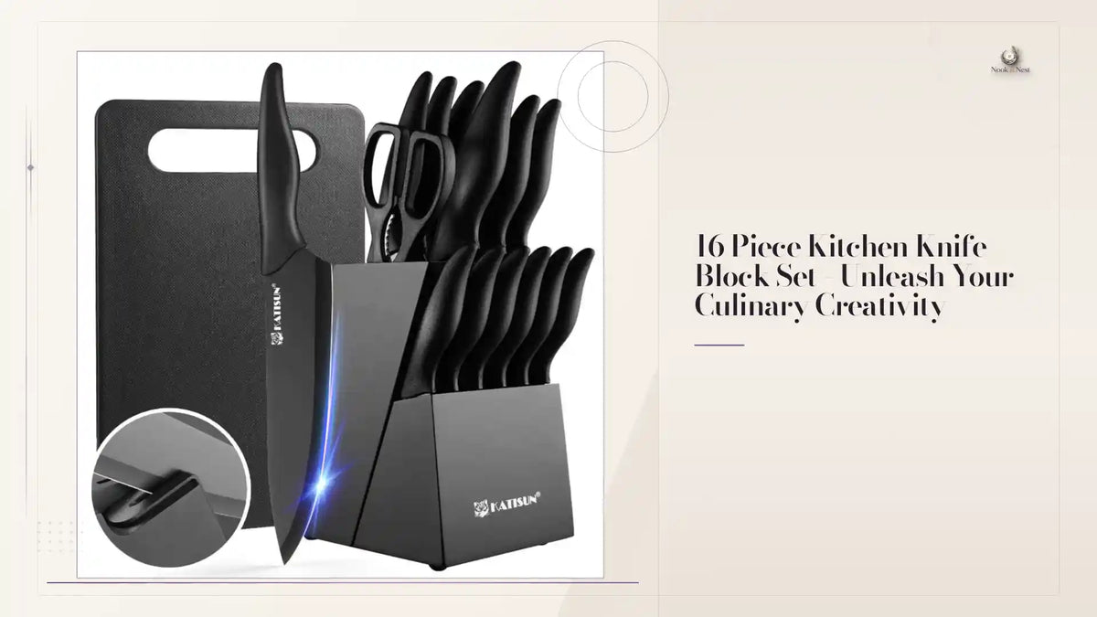 16 Piece Kitchen Knife Block Set - Unleash Your Culinary Creativity by@Outfy