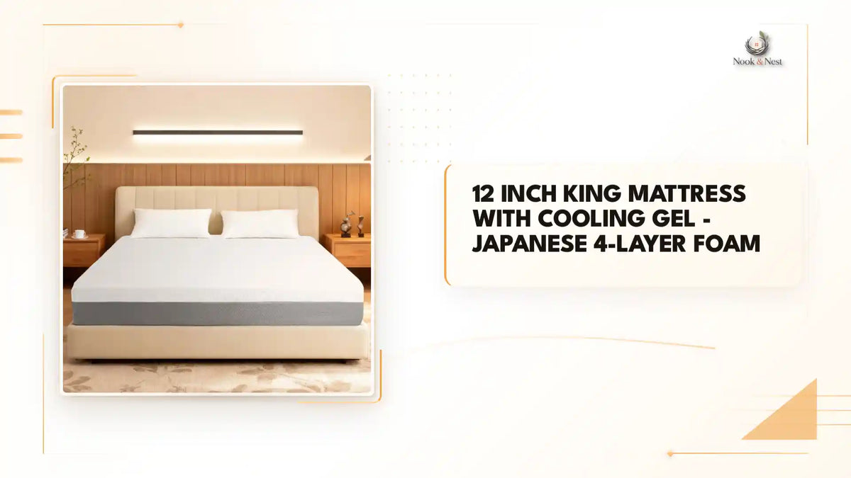 12 inch King Mattress with cooling gel - Japanese 4-Layer Foam by@Outfy
