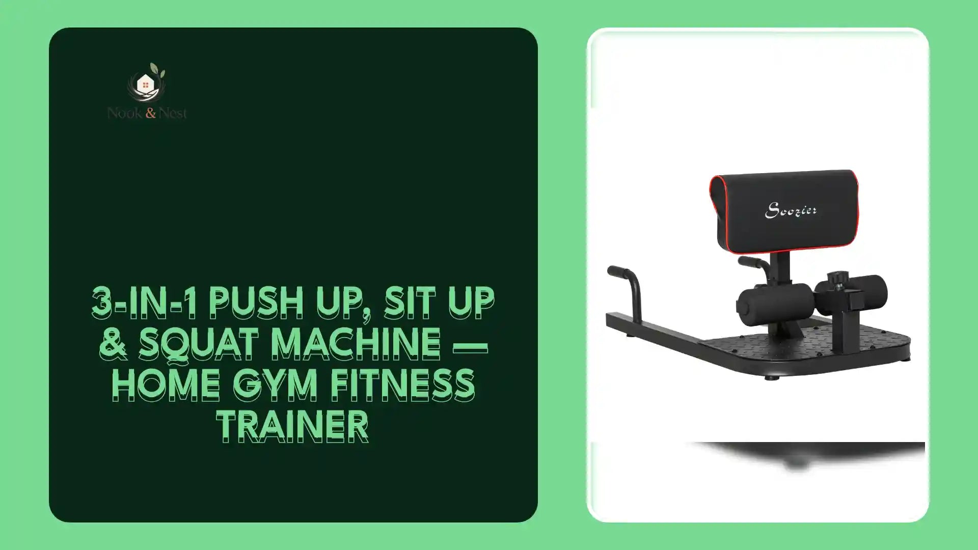 3-in-1 Push Up, Sit Up &amp; Squat Machine &mdash; Home Gym Fitness Trainer by@Outfy