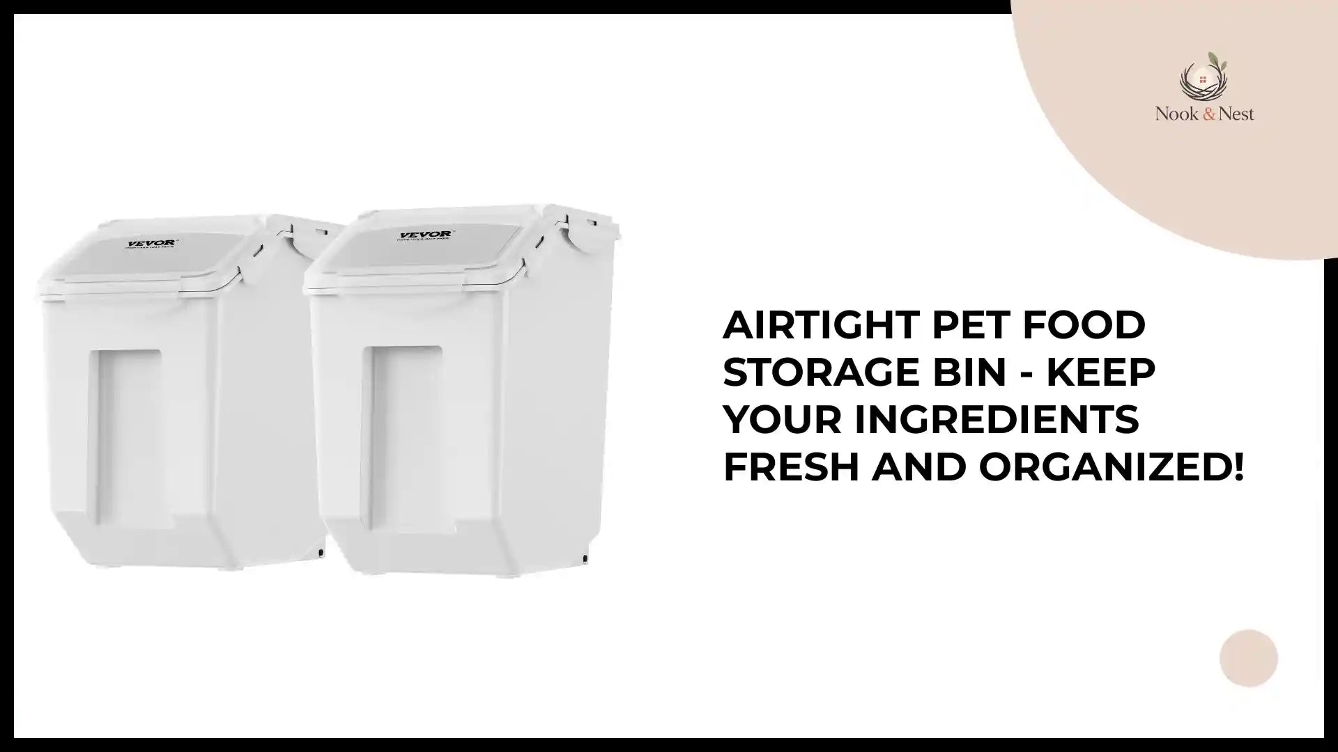 Airtight Pet Food Storage Bin - Keep Your Ingredients Fresh and Organized! by@Outfy